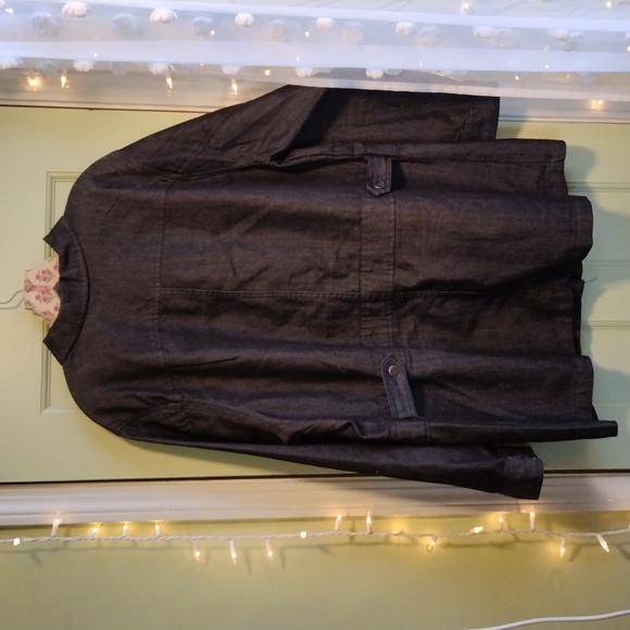 Women's Roaman's dark wash duster denim jacket 22W - Picture 6 of 9